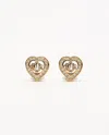 Dior Christian  Cd Rhinestone Logo Clip-on Earrings
