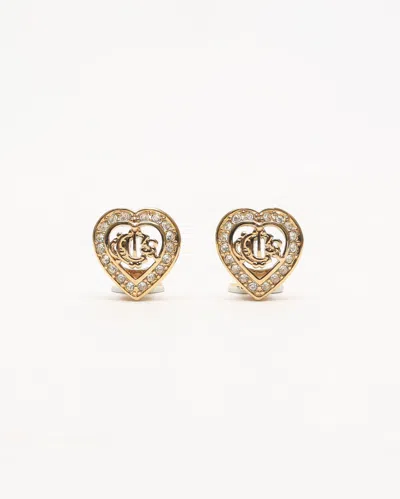 Dior Christian  Cd Rhinestone Logo Clip-on Earrings