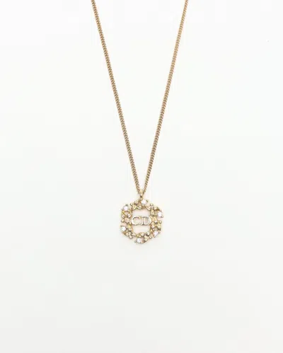 Dior Christian  Cd Rhinestone Necklace