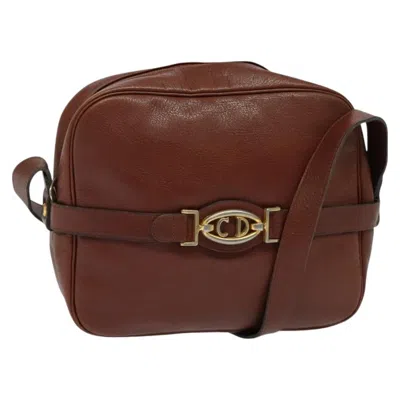 Pre-owned Dior Christian  Cd Shoulder Bag Leather Brown Leather Shoulder Bag Bag ()