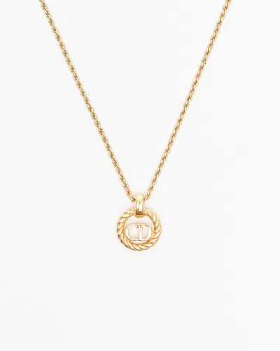 Dior Christian  Cd Twisted Logo Necklace