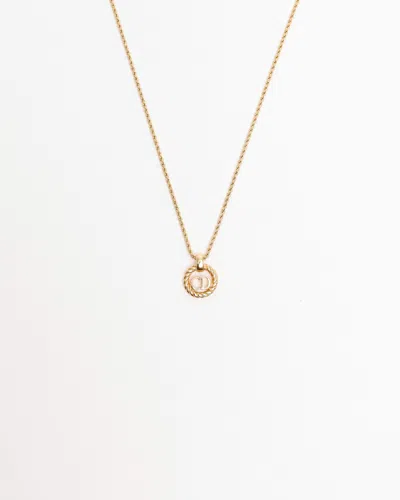 Dior Christian  Cd Twisted Logo Necklace