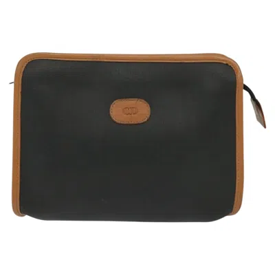 Pre-owned Dior Christian  Cd Zip Pouch Canvas Black Canvas Clutche & Pouche Bag ()