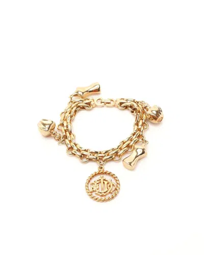 Dior Christian  Charm Bracelet In Gold