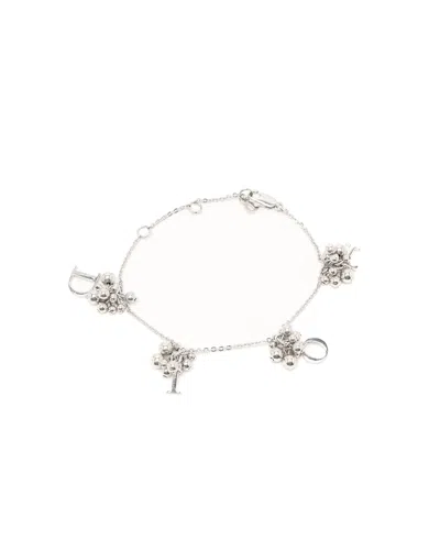 Dior Christian  Charm Bracelet In Silver
