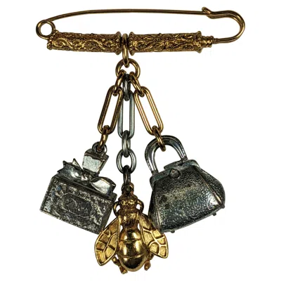 Pre-owned Dior Christian  Charm Brooch, Galliano In Multi