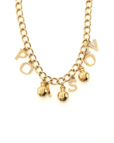 Dior Christian  Charm Necklace In Gold