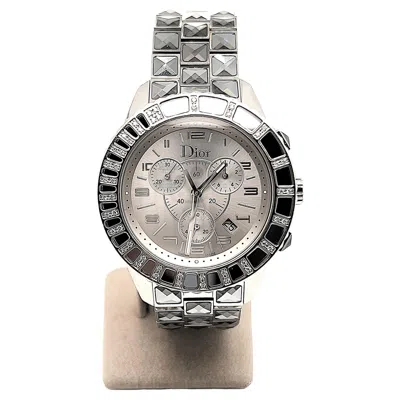Pre-owned Dior Christian  Christal Lady's Watch With Chronograph Function In Multiple