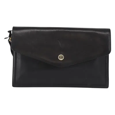 Pre-owned Dior Christian  Clutch Bag Leather Black Leather Clutche & Pouche Bag ()