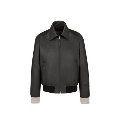 Dior Christian  Couture Leather Jacket Men In Black