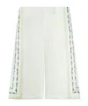 Dior Christian  Couture Lily Of The Valley Bermuda Shorts In White