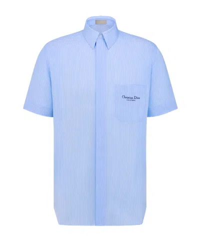 Dior Christian  Couture Short-sleeved Shirt In Blue