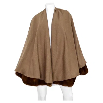 Pre-owned Dior Christian  Custom Made 1 Of 1 Russian Sable Fur Shawl Circa 1980s In Brown
