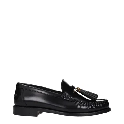 Dior Christian  D Academy Loafers Women's Black Leather In -, -