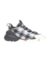 DIOR CHRISTIAN DIOR D CONNECT BLACK WHITE PLAID CHECK CHUNKY SOLE SNEAKER