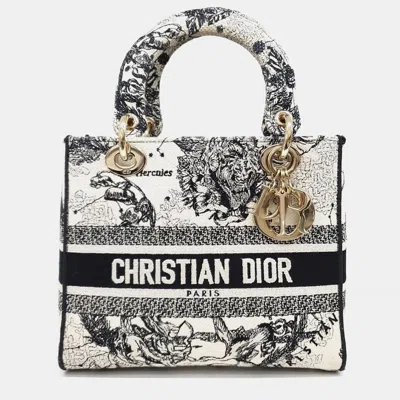 Pre-owned Dior Christian  D-lite Lady Medium Bag In Black