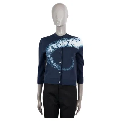 Pre-owned Dior Christian  Dark Blue Viscose 2020 Tie-dye Cardigan Sweater 34 Xs
