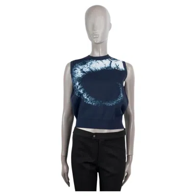 Pre-owned Dior Christian  Dark Blue Viscose 2020 Tie-dye Sweater Vest 36 Xs
