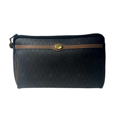 Pre-owned Dior Christian  Dark Brown Pvc Leather Clutch Bag Pouch ()