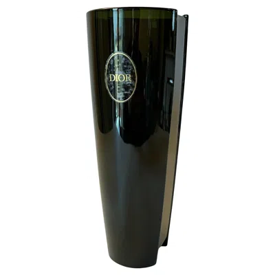 Pre-owned Dior Christian  Dark Green Glass Vase, Modern Design, 20th Century