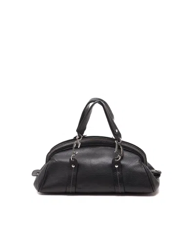 Dior Christian  Detective Frame Satchel Bag In Black