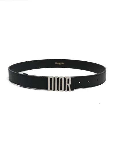 Pre-owned Dior Christian  D-fence Belt, Size 80 In Black