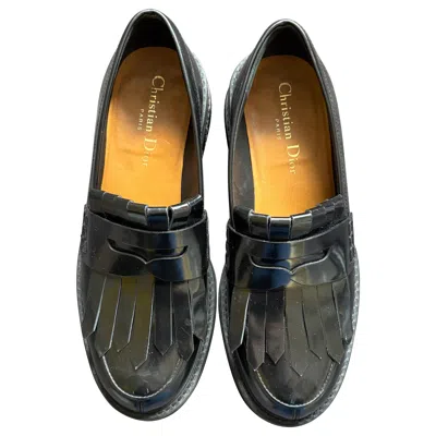 Pre-owned Dior Christian  D-fight Patent Leather Loafers – Size Eu 38 (uk 5 / Us 7) In Black