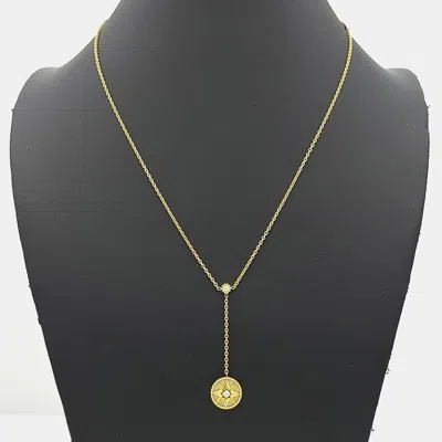 Pre-owned Dior Christian  Diamond Rose De Vent Necklace In Multi