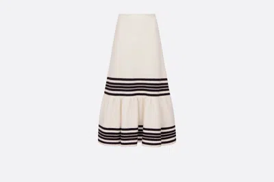 Dior Christian   Mariniere Midi Skirt Clothing In Multicolour