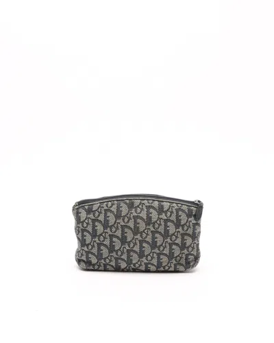 Dior Christian   Oblique Toiletry Pouch In Blue