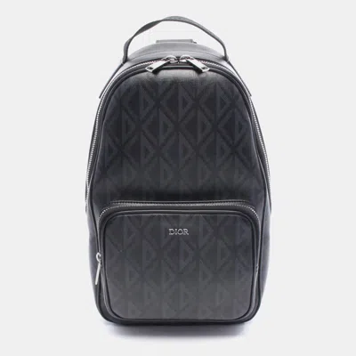 Pre-owned Dior Christian   Rider Mini Sling Bag With Cd Diamonds Waist Bag Body Coated Canvas And Leather B In Black