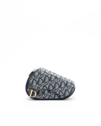 Dior Christian   Trotter Pouch In Blue