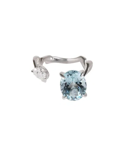 Dior Christian  Ama Precieuse 18k Diamond Aquamarine Ring (authentic Pre-loved)
