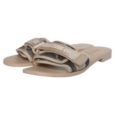Pre-owned Dior Christian , (e)evolution Camouflage Sandals In Brown