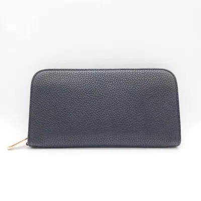 Pre-owned Dior Christian  Issimo Black Leather Long Wallet (bi-fold) ()