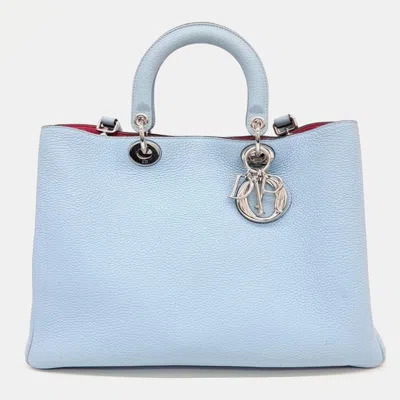 Pre-owned Dior Christian  Issimo Tote And Shoulder Bag In Blue