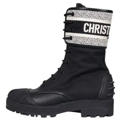 Pre-owned Dior Christian  D-major Black Leather Boots - Size 38.5