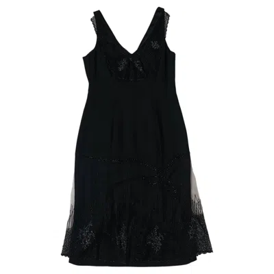 Pre-owned Dior Christian  Evening Dress Flapper Style Vintage 1990s In Black