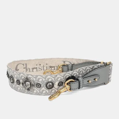 Pre-owned Dior Christian  Fabric Strap In Gray