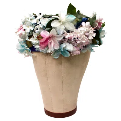 Pre-owned Dior Christian  Floral Pillbox Hat Circa 1960s In Brown