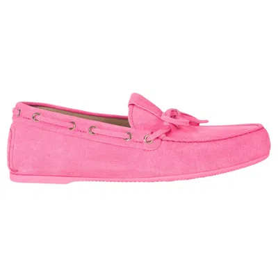 Pre-owned Dior Christian  Fluorescent Pink Suede 2025 Miss  Street Loafers Shoes 38