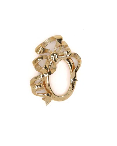 Dior Christian  Frame Brooch In Gold