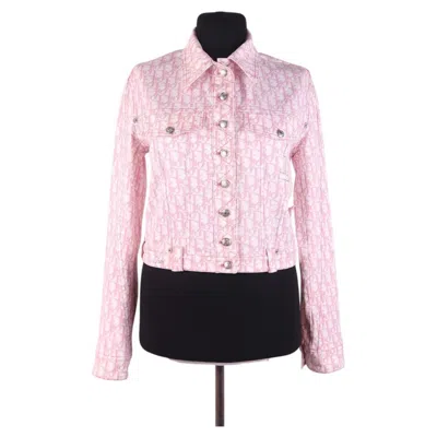 Pre-owned Dior Christian  Galliano Monogram Denim Blazer Jacket Size F 38 Rare 2004 Ss In Sand