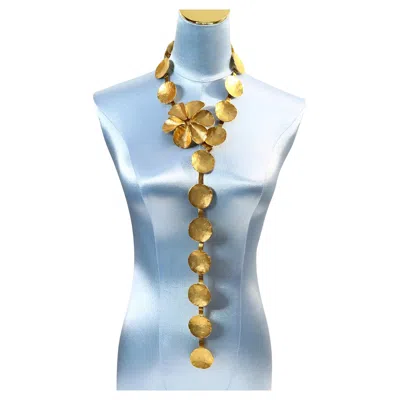 Pre-owned Dior Christian  Gilded Flower And Disc Link Necklace Or Belt, 2010s In Multi
