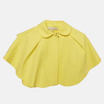 Pre-owned Dior Christian  Girl Yellow Cotton Pleated Cape 3yrs
