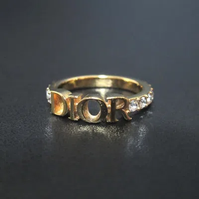 Pre-owned Dior Christian  Gold Band Ring ()