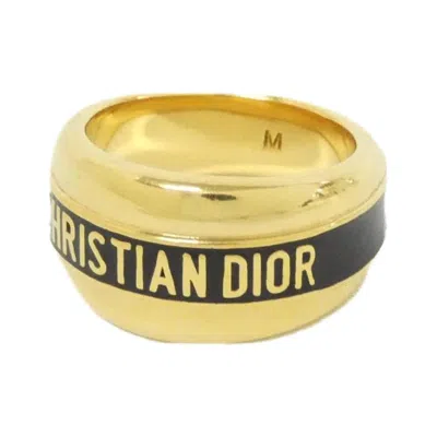 Pre-owned Dior Christian  Gold Black Band Ring () In Multi