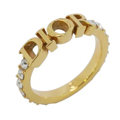Pre-owned Dior Christian  Gold Gold Plating Band Ring ()