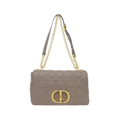 Pre-owned Dior Christian  Gold Leather Shoulder Bag ()