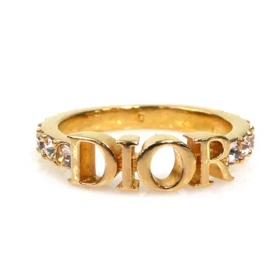 Pre-owned Dior Christian  Gold Metal Band Ring ()